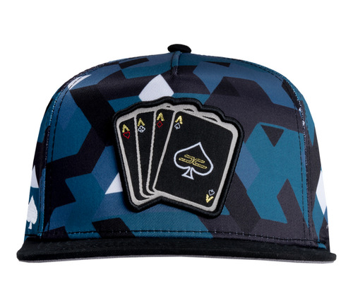 Gorra Jc Hats Poker Camo Aqua Snapback Original 
