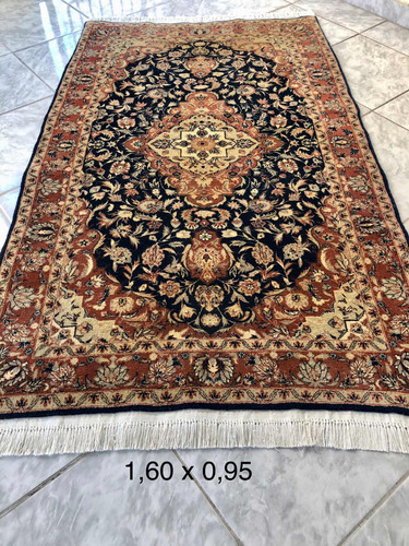 Antigo Tapete Persa Isfahan - 1,60 X 0,95