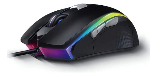 Mouse Gamer Para Pc Game Pro 12000dpi Con Rgb Cable 1.5 Mts Color Negro