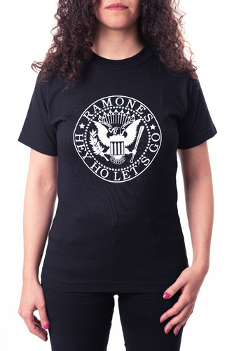 Remera Ramones Logo Algodón Laser Rock