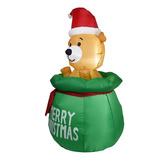 1.5m Bolsa De Oso De Navidad Inflable Con Luces Led 2023 New