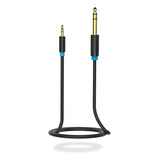 Cable Auxiliar Audio Jack Plug 6.3mm A 3.5mm 2 Metro Estéreo