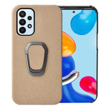 Funda De Poliuretano Con Soporte De Anillos Para Samsung Gal