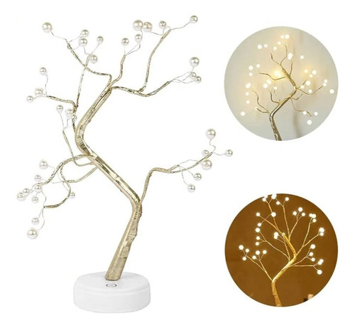 Lámpara Árbol De Bonsái 18 Pulgadas 36 Led Perlas Decoración