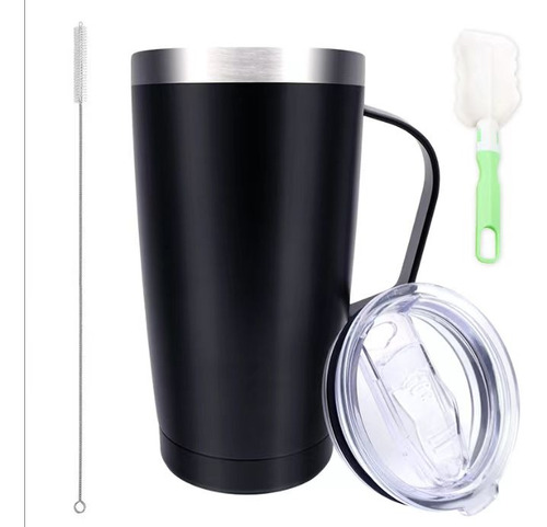 20oz De Vaso Térmico Acero Inoxidable Con Asa Y Popote