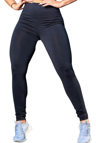 Calça Legging Cós Alto Moda Fitnes Academia Musculaçã Barato