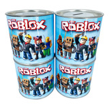 Alcancia Personalizada Roblox Lata Tapa Desmontable X 10 U.