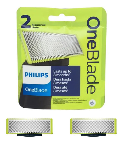 Kit Refil Lâmina Dupla Philips One Blade Qp220/51 2 Unidades