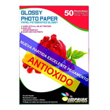 Papel Adhesivo Glossy Brillante Antioxido A3/135g/50 Hojas