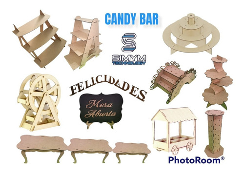Candy Bar Para Mesa De Dulces. Bases Para Cupcakes