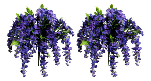 Flores Colgantes Artificiales De Glicina En Cestas Para Deco