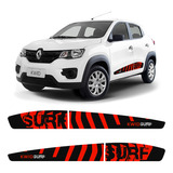 Faixa Lateral Kwid 2018/2022 Adesivo Surf Portas Decorativo