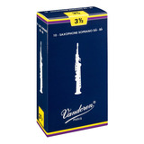 Palheta Vandoren Tradicional 3,5 Para Sax Soprano Com 10 Un