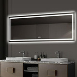 Espejo Led Baño 110 X40  Con Luces Frontal Y Trasera, Anti-v