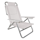 Silla Alta Reposera Aluminio Summer Blanco Playa Camping