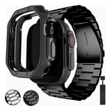 Correa Acero Inoxidable + Funda Para Apple Watch