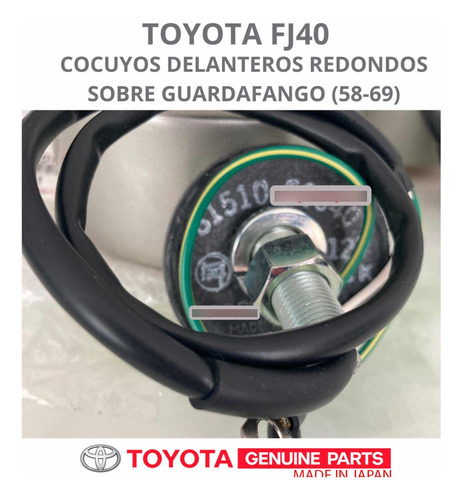 Cocuyos Redondos Delant S/guardafango (58-69) Fj40 Toyota Foto 4