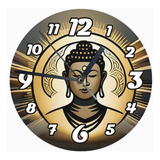 Reloj De Madera Brillante Diseño Buda B34