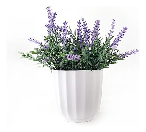 Lavanda Toque Real Em Vaso Decorativo - Home & Lavabo