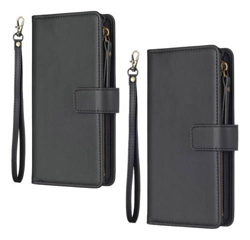 2×funda Tipo Cartera Piel Con Cremallera Para Xiaomi Cover