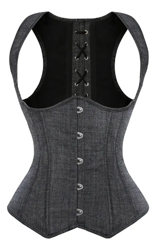 Corsé Steampunk Bustier Underbust Gothic Corsé Para Mujer