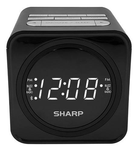 Sharp Radio Reloj Fm Con Altavoz Bluetooth, Puerto De Carga.