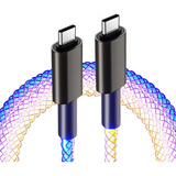 Cable De Carga Rápida Luces Rgb Para Samsung iPhone Tipo C