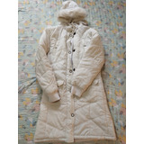 Campera Inflable Larga Color Blanca 