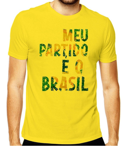 Camiseta Camisa Meu Partido É O Brasil Presidente Bolsonaro