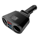 Adaptador Carregador Duplo 12/24v Usb Isqueiro Carro 90w