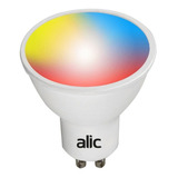 Lámpara Dicroica Smart Alic Wifi Bluetooth Rgb 5w X Unidad Color De La Luz Dia