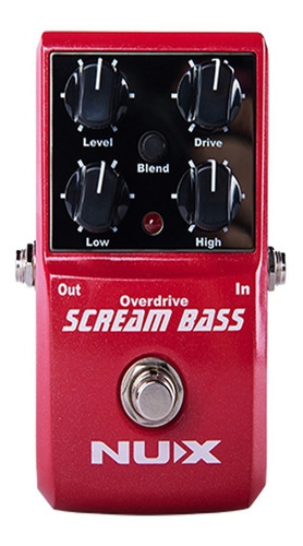 Pedal Overdrive Para Bajo Scream Bass Nux