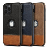 Funda Mikki Bicolor Para iPhone Tipo Piel Leather Case