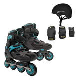 Patines Freeskate Ajustable Urbano Slalom/protecciones+casco