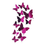 Mariposas Tipo Espejo Decoracion En 3d, 12 Unidades