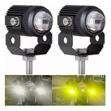 X2 Focos Neblineros Led Laser 40w 4400lm Bicolor Moto 4x4