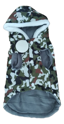 Buzo Campera Capucha Perros Impermeable Camo Color Verde