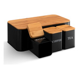 Hollyhome Panera Grande Y 3 Piezas Con Recipientes De Cafe D