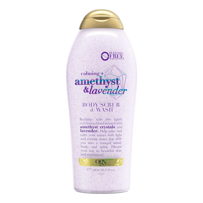 Exfoliante y Jabón Corporal Ogx Calming + Amatista y Lava | Envío gratis