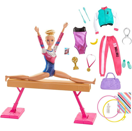 Muñeca Barbie Gimnasta - Set Gimnasia Barbie Original Mattel