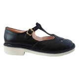 Zapato Escolar Niña Mickey R460-02 Piel Negro Goma 14-27