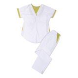 Ambo Oh! Wear Uniforme Médico - Lola Oxford Blanco Con Lima