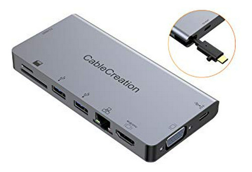 Concentrador De Red - Concentrador Usb C Con Cable Usb-c Des