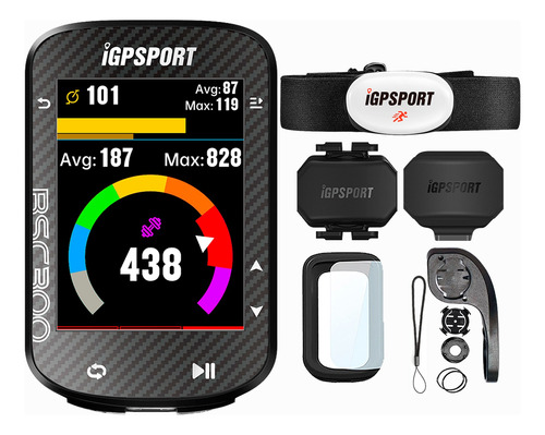 Gps Igpsport Bsc300 Kit Completo + Cinta Cardíaca + Sensores