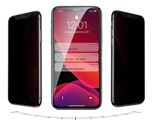 Película Privacidade 0.25mm Para iPhone  X Xs 11pro Tela5.8 