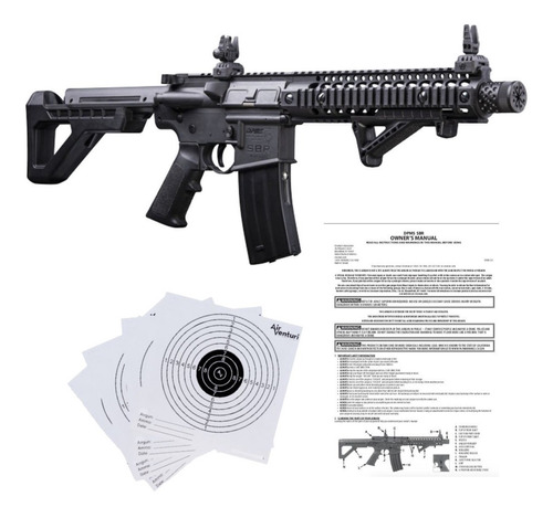 Rifle Crosman Dpms Sbr Full-auto .177 Bbs Co2 Xtreme P