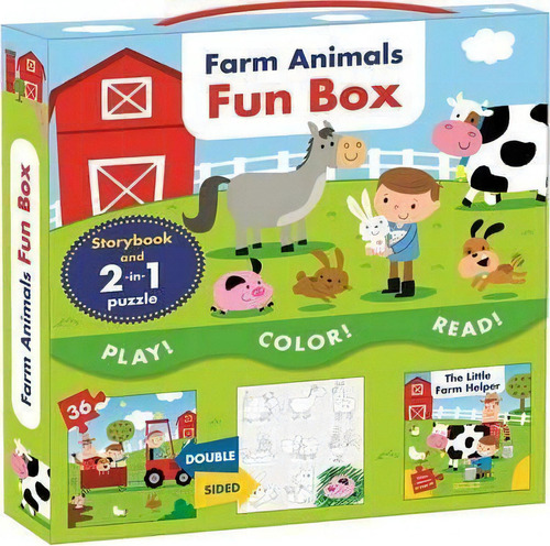 Farm Animals Fun Box : Includes A Storybook And A 2-in-1 Puzzle, De Jonathan Miller. Editorial Crackboom! Books En Inglés