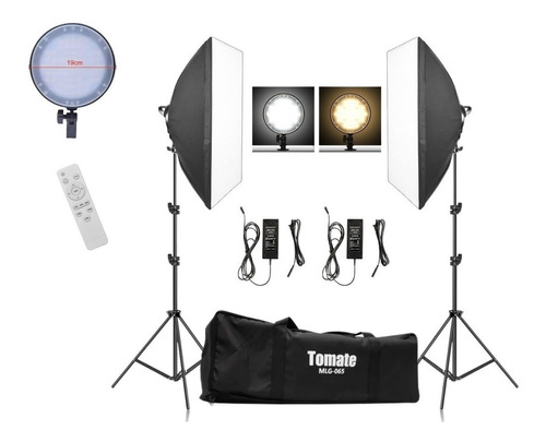 Kit Iluminação Led Profissional Studio Light Softbox + Tripé