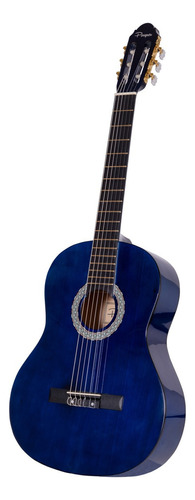 Guitarra Criolla Niño Parquer Azul Principiante Con Funda Orientación De La Mano Derecha