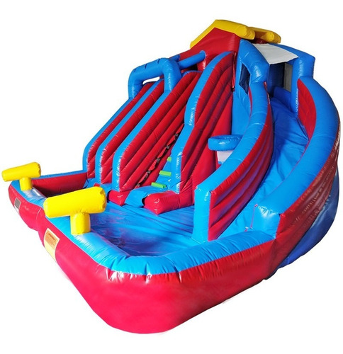 Juego Inflable Tobogán Triple Acuático 6x5